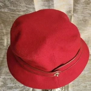 COACH Red Bucket Wool Hat Size M/L s-l400.jpg main image 3